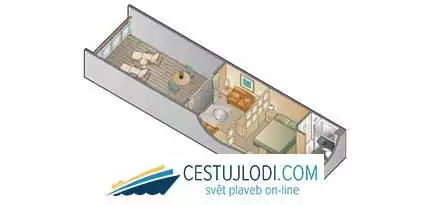 mapp Vnější kajuta s balkonem family