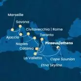 Greece, Malta, Italy, Corsica (France), France