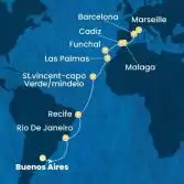 Argentina, Brazil, Cape Verde, Canary Islands, Madeira , Spain, France