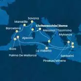 Italy, Corsica (France), France, Spain, Balearic Islands, Malta, Greece