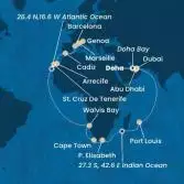 United Arab Emirates, Mauritius, South Africa, Namibia, Canary Islands, Spain, Italy, France