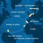 Germany, England, France, Portugal, Spain, Canary Islands, Antilles