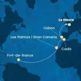 France, Portugal, Spain, Canary Islands, Antilles