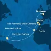 France, Portugal, Spain, Canary Islands, Antilles