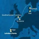 Portugal, Spain, France, England, Denmark, Germany