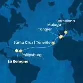 Dominican Republic, Antilles, Canary Islands, Morocco, Spain