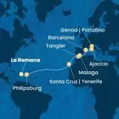 Dominican Republic, Antilles, Canary Islands, Morocco, Spain, Corsica (France), Italy