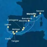 France, Italy, Spain, Portugal, Morocco