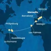 France, Italy, Spain, Canary Islands, Antilles, Dominican Republic