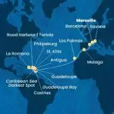 France, Italy, Spain, Canary Islands, Antilles, Dominican Republic, Virgin Islands