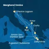 Italy, Montenegro, Greece