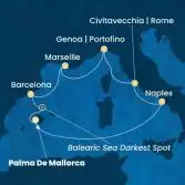 Balearic Islands, Italy, France, Spain