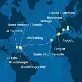 Antilles, Virgin Islands, Dominican Republic, Canary Islands, Morocco, Spain, Corsica (France), Italy