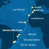 Brazil, Canary Islands, Morocco, Spain, Portugal