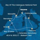 Italy, France, Spain, Balearic Islands