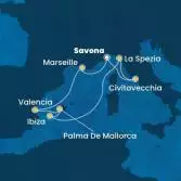 Italy, France, Spain, Balearic Islands