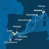 Italy, Spain, Morocco, Gibraltar, France