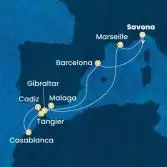 Italy, Spain, Morocco, Gibraltar, France