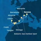 Italy, Spain, Portugal, Morocco, France