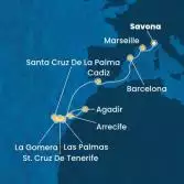 Italy, France, Spain, Canary Islands, Morocco