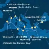 Italy, Greece, Turkey, Malta, Tunisia, Spain, France