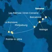 Italy, Spain, Canary Islands, Antilles, Dominican Republic