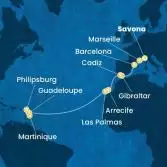 Italy, France, Spain, Gibraltar, Canary Islands, Antilles