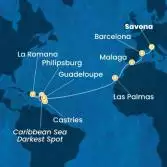 Italy, Spain, Canary Islands, Antilles, Dominican Republic