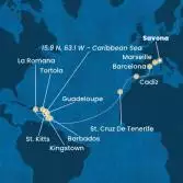 Italy, France, Spain, Canary Islands, Antilles, Dominican Republic, Virgin Islands