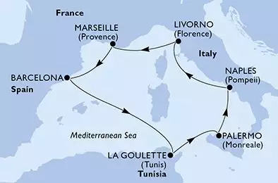 Spain,Tunisia,Italy,France