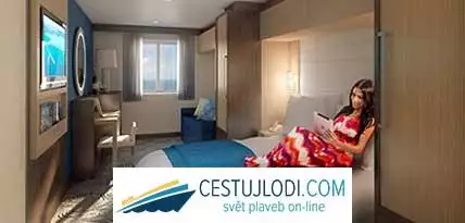 Kajuta s výhledem na moře určená i pro osoby se zdravotním postižením