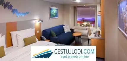 Vnější kajuta s výhledem na Boardwalk